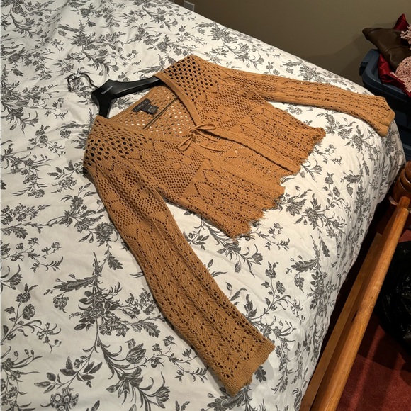 Vintage 90’s brown knitted cropped cardigan - Picture 3 of 3